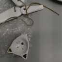 Patelai 5 Pcs Cat Measuring Spoons Set Kitchen Ceramic Counter Cat Ceramic Soup Spoon for Christmas Women Gift(White)