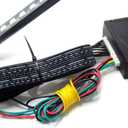 Yolu RGB LED Scanner Light Strip 22" 48-SMD Multicolor Flowing Grille Light, Car Front Grille Decorative Lighting Kit with Remote Control, 12V