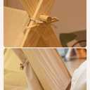 Solid Wood Indoor Pet Tent With Thick Mat - Portable Cat and Dog House Teepee, Cute Cave Bed (Off White)