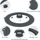 2 x Vented Tempered Glass Universal Lid for Pot Pan Skillet with Heat Resistant Silicone Rim Microwave Splatter Lid Cover Microwave Safe Fit 9.5 10 10.5 11 Cookware, Dishwasher Safe Grey