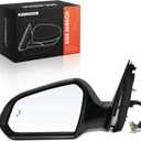 A-Premium Driver Side Power Door Mirror - Compatible with Hyundai Sonata 2018-2019 - Heated Manual Folding Black Outside Rear View Mirror w/Turn Signal Blind Spot Detection - Replace# 87610C2570