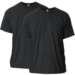 Gildan Men's Ultra Cotton T-Shirt, Style G2000, Multipack, Black (2-Pack), X-Large