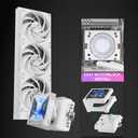 Thermalright Stream Vision 360 White-360mm AIO CPU Liquid Cooler,3.5Square LCD Display for Images,Magnetic Suction High-Performance Pump for 640x480 Resolution with Embedded Fan,for AM5/lga1851/1700