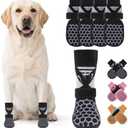 KOOLTAIL Dog Socks Shoes for Hot Pavement, Breathable & Warm Winter Dog Booties to Prevent Licking Paws for Large Senior Dogs,Non Slip Grippy Pet Boots & Paw Protectors for Hardwood Floor
