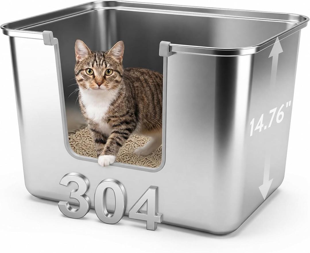 304 Stainless Steel Litter Box for Cats