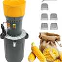 Farm Grain Mill Grinder with 5 Filter Mesh Adjustable, Electric Feed Grain Grinder, for Wheat, Corn, Spice, Animal Feed & Home Milling (25L)