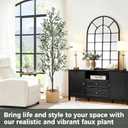 Olive Trees Artificial Indoor 6FT, Faux Olive Tree with Woven Basket & Natural-Looking Wood Trunk, Realistic Leaves & Fruits, Maintenance-Free Tall Fake Olive Tree for Modern Home Office Decor