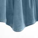Lazzzy Blue Velvet Valance Blackout Thermal Insulated Scalloped Valance Small Short Wave-Shaped Window Curtain for Bedroom Living Room 18 Inch Curtain Valance Rod Pocket 1 Panel Dark Slate