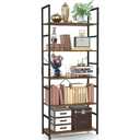 Amazon.com: NUMENN 5 Tier Bookshelf, Tall Bookcase Shelf Storage Organizer, Modern Book Shelf for Bedroom, Living Room and Home Office, Vintage : Home & Kitchen