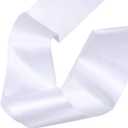 3 x DJDZ 4 Pack White Blank (Plain) Satin Sash Party Accessory for Party,Wedding Decorations and DIY - Design Your Own Sash (White)