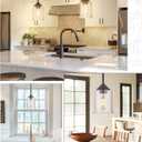 zeyu Farmhouse Hanging Pendant Lights 2 Pack, Modern Pendant Lights Kitchen Island with Clear Glass Shade, Oil Rubbed Bronze Finish, ZSL104MIL-2 ORB