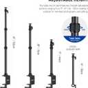 NEEWER Camera Desk Mount with Overhead C Amera Mounting Arm and 1/4" Ball Head, 17" - 41" Adjustable Tabletop Light Stand with C Clamp for DSLR Camera, Ring Light, Webcam, Photo Video Shooting