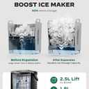 Silonn Countertop Ice Maker, Ice Makers Countertop with 2.5L Expandable Ice Basket & 1.8L Water Tank, 26Lbs/24H, 9 Bullet Ice in 6 Mins, Self-Cleaning, 2 Ice Sizes for Home Kitchen
