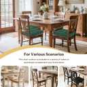 Non-Slip Chair Cushions for Dining Chairs Set of 4 Thick Kitchen Chair Pads Dining Room Seat Cushion with Ties 16" x 16" x 4" Dark Green