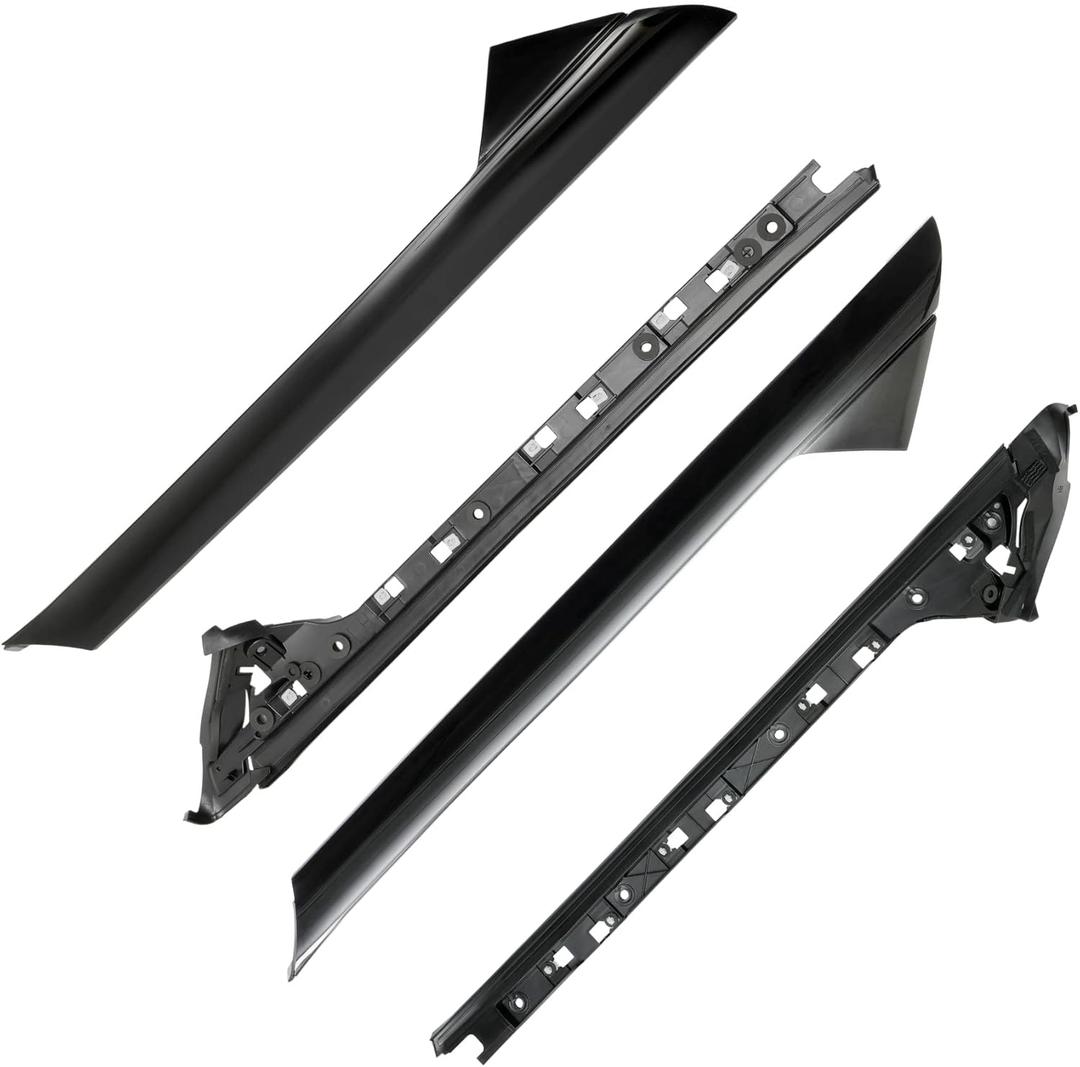 A-Pillar Trim Molding Windshield Set, Compatible with 2011-2019 Ford Explorer, Left & Right, Outer & Inner, 926450 926451, Window Trim Moulding BB5Z7803145AA BB5Z7803144AA BB5Z7803137AA BB5Z7803136AA
