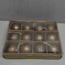 12 Pcs Farmhouse Christmas Ball Ornaments 3.15'' Vintage Antique Gold Christmas Tree Decor Rustic Distressed Neutral Ornaments with Loop Shatterproof Hanging Ball for Farmhouse Xmas Decor