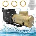 W3SP2610X15 Super Pool Pump 1.5HP 115/230V Single Speed Compatible with Hayward SP2610X15 Super Pump, for All In-Ground Pool and Spa with Corrosion-proof Construction