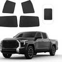 Front Side Half Window Shade Foldable Custom Fit for Toyota Tundra 2022-2024 Car Window Shades for Side Window Sun Shade UV Protection Heat Insulation for Camping Sleeping 4PCS