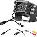 1080P HD Backup Camera for RV, PAL NTSC Reverse Camera with RCA&4 Pin M12 GX12 Connector for CVBS AHD Screen, Night Vision Waterproof Replacement Rear View Camera for RV Camper Truck Trailer Bus Van