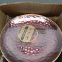 Organic Gold Rim Pink Hammered Plates, Lunch Plates (9"), 12/10 Count