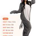 Spooktacular Creations Halloween Shark Costume, Adult Shark Costume, Jumpsuit Marine for Halloween Dress Up (Gray, S)