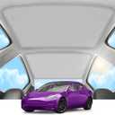 2025 Upgrade Sunshade Roof for Tesla Model 3 2023-2021 [No-Gap/Sag-Free] Heat Insulation Glass Roof Sunshade Sunroof for Tesla Model 3 Accessories 2023-2021 Gray