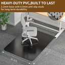 Office Chair Mat for Carpet 36x 48, Heavy Duty Desk Chair Mat for Low Pile Carpet with Cleats, Black Plastic Floor Mat for Gaming Chair, Smooth Rolling Carpet Chair Mat Protector