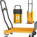 Folding Hand Truck Dolly and Platform Cart, 330 Lbs, 2-Level Adjustable