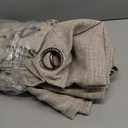 YoungsTex Oatmeal Linen Semi Sheer Curtains 63 lnch Length 2 Panels, Tan Light Filtering Window Drapes Textured with Bronze Grommet for Bedroom Living Room Farmhouse, 52 X 63 Inch