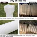 plusgutter 4 Pack Rain Gutter Downspout Extensions Flexible, Drain Downspout Extender,Down Spout Drain Extender, Gutter Connector Rainwater Drainage,Extendable from 21 to 68 Inches(White)