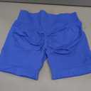 Workout Gym Shorts Women, High Waisted Seamless Butt Lifting Scrunch Butt Sports Shorts Small Blue