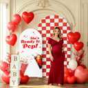 3Pcs She's Ready to Pop Arch Backdrop Cover Adaptable for 4ft 5ft 6ft for Soda Drink Themed Baby Shower Party Gender Reveal Birthday Party Banquet Photo Arches Background Decorations