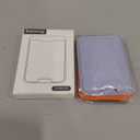 2 Pack Magnetic Card Holder for iPhone 17/16/15/14/13/12 Series, for Magsafe Wallet, Stronger Magnetic Wallet with RFID Blocking, Holds 3 Cards, Orange & Purple