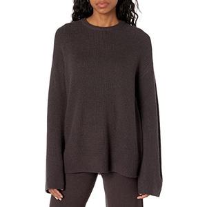 The Drop Women's Alice Crew-Neck Back-Slit Ribbed Pullover Sweater, XXL The Drop Women's Alice Crew-Neck Back-Slit Ribbed Pullover Sweater, XXL