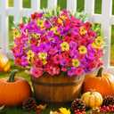 24 Bundles Realistic Fake Flowers for Outdoors, No Fade Faux Silk Flowers & Artificial Plants Lavender, for Garden Patio Porch Decor, Window Box, Hanging Basket, Planter, Grave Decorations (Mix Color)