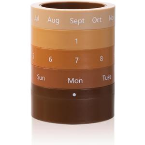 Comix Calender Pen Holder for Desk, Cute Pencil Holder Pen Organizer, Brown Platsic Pen Pencil Cup for Home School Office Supplies