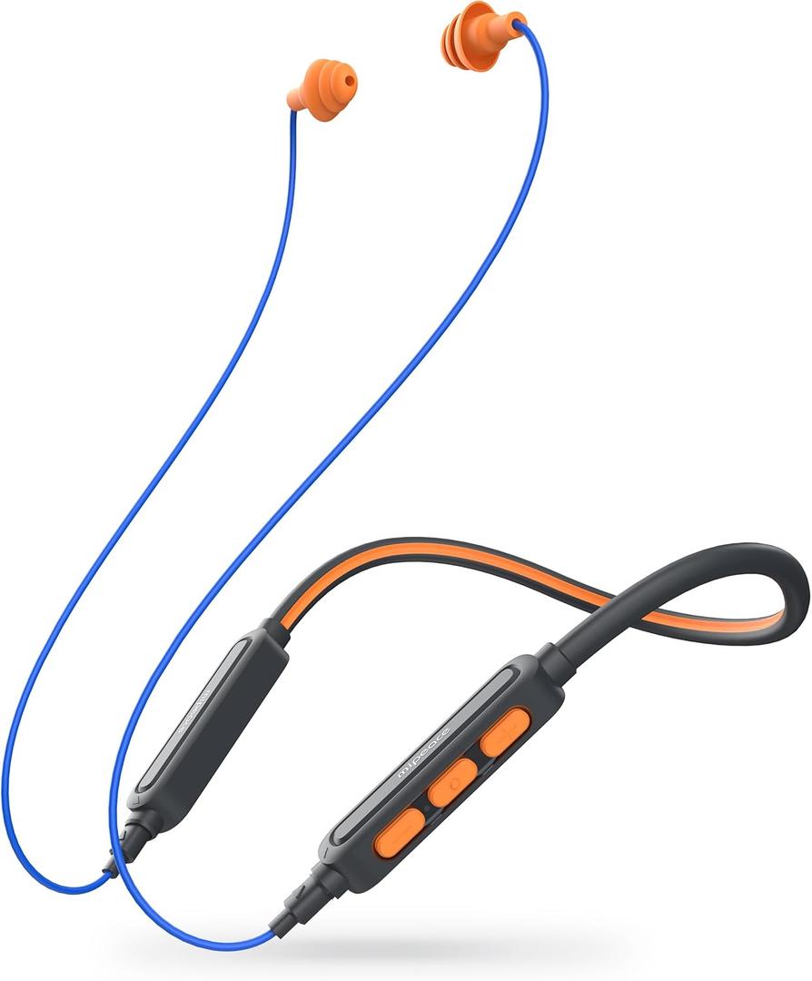MIPEACE Neckband Bluetooth Work Headphones, Work Earbuds Bluetooth OSHA Approved-Ear Protection Headphones 29dB Noise Reduction for Construction Safety Industry, 4 EQ Modes, 20+Hour Battery