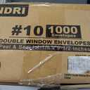 1000#10 Security Envelopes, PANDRI NO.10 Self-Seal Double Window Envelopes Designed for QuickBooks Invoices, Business Statements & Documents - Number 10 Size 4 1/8 Inch X 9 1/2 Inch - 24 LB