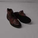 Rollda Men's Motorcycle Boots Combat Boots Casual Dress Boots for Men Lace Up Cap Toe Ankle Boots (9, Brown)