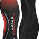 Physix Gear Orthotic Insoles for Men & Women - Arch Support Orthotics Insole, Orthopedic Insoles, Inserts for Men & Women, Foot Insoles for Plantar Fasciitis Comfort, Shoe Insert, Feet, Red/Black, L