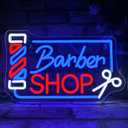 Looklight Barber Shop Neon Sign Barber Pole Led Signs for Wall Decor Salon Station Neon Light Sign for Pole Hair Salon Accessories Business Store Supplies