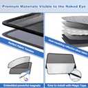 XCBYT 2015-2020 f150 Window Shades - Switch Between Total Blackout & Bug-Free Ventilation Car Window Covers | Reflective Silver 99% UV Heat Shield Breathable Mesh Side Window Sun Shade (4 PCS)