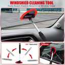 17PCS Car Cleaning Kit, Car Interior Detailing Kit with Red High Power Handheld Vacuum, Detailing Brush Set, Windshield Cleaner, Cleaning Gel, Complete Auto Accessories for Women