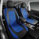 Road Comforts Car Seat Cover, Leather Car Seat Cover Full Set, Automotive Front Rear Seat Covers, Airbag Compatible Universal Fit for Most Cars (Blue)