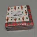 DYLIVeS Christmas Party Napkins, Christmas Tree Nutcrackers Tartan Plaid Disposable Decorative Paper Napkins, Xmas Party Supplies for Luncheon Birthday Cocktail Holiday Christmas Decor, 50 Pcs, 3 -ply