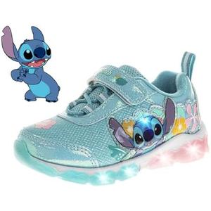 Disney Lilo & Stitch LED Light up Shoes for Kids - Slip on Laceless Lightweight Breathable Tennis Runner Sneakers (Sizes: 10 Toddler)