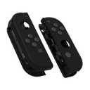 eXtremeRate DIY Replacement Shell Buttons for Nintendo Switch & Switch OLED, Black Soft Touch Custom Housing Case with Full Set Button for Joycon Handheld Controller - Console Shell NOT Included