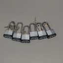Laminated Steel Padlock with Key, Pack of 6, Keyed Alike Padlocks with Long Shackle