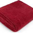 PAVILIA Super Soft Throw Blanket for Couch, Fluffy Cozy Lightweight Maroon Blanket, Large Fuzzy Warm Knit Blanket for Bed Sofa, Burgundy Red, 60x80 (Burgundy)