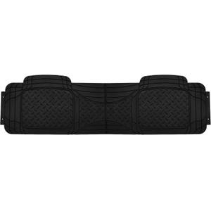 FH Group Climaproof Trimmable Non-Slip Vinyl Car Floor Mats - Heavy-Duty Rubber, Universal Fit, Rear Set, Black